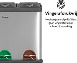 Homra STEPHS Afvalscheiding Prullenbak Met 3 Vakken - 3 X 15L Inhoud - Trio Pedaalemmer - 45 Liter - Vingerafdrukvrij - Vuilafstotend - Anti-slip - Hoogwaardig RVS - Duurzaam ABS Kunststof - RVS - Hygiënisch Recyclen - Afvalscheidingsprullenbak 36 Homra STEPHS Afvalscheiding Prullenbak Met 3 Vakken - 3 X 15L Inhoud - Trio Pedaalemmer - 45 Liter - Vingerafdrukvrij - Vuilafstotend - Anti-slip - Hoogwaardig RVS - Duurzaam ABS Kunststof - RVS - Hygiënisch Recyclen - Afvalscheidingsprullenbak -Huishoudelijke Schoonmaak 1200x987 6