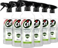 Cif Disinfect & Shine Original Desinfectie Spray - 6 X 500 Ml - Voordeelverpakking 14 Cif Disinfect & Shine Original Desinfectie Spray - 6 X 500 Ml - Voordeelverpakking -Huishoudelijke Schoonmaak 1200x998