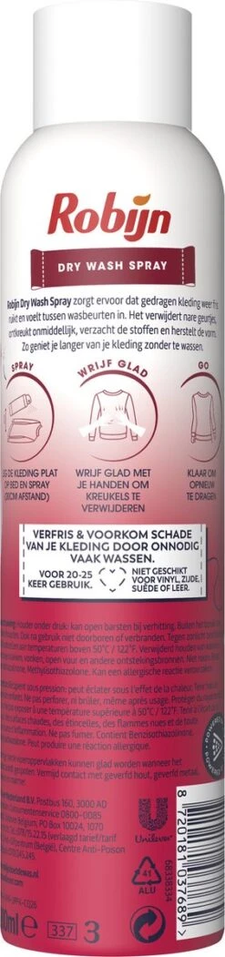 Robijn Pink Sensation Dry Wash Spray - 6 X 200 Ml - Voordeelverpakking -Huishoudelijke Schoonmaak 282x1200 3