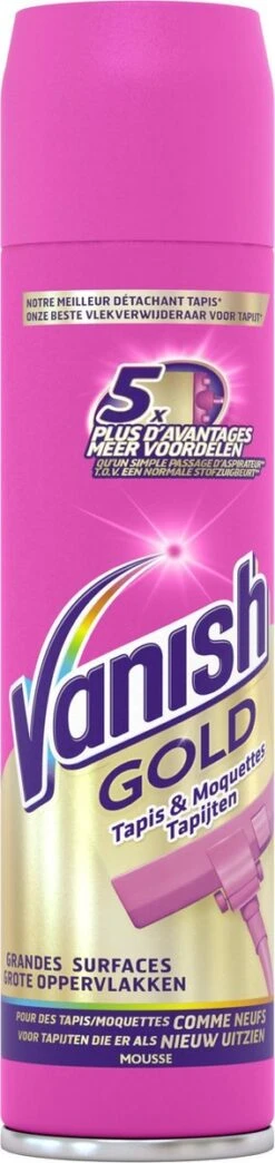 Vanish Gold Mousse Voor Tapijt Vlekkenverwijderaar - 600 Ml -Huishoudelijke Schoonmaak 284x1200 2