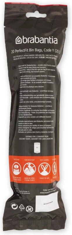 Brabantia PerfectFit Vuilniszakken - 20 L - Code Y - 6 Rollen X 20 Stuks 14 Brabantia PerfectFit Vuilniszakken - 20 L - Code Y - 6 Rollen X 20 Stuks -Huishoudelijke Schoonmaak 369x1200 2