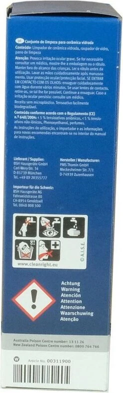 Bosch / Siemens Kookplaat Onderhoudsset - Onderhoudsset Voor Keramische Oppervlakken -Huishoudelijke Schoonmaak 377x1200 2