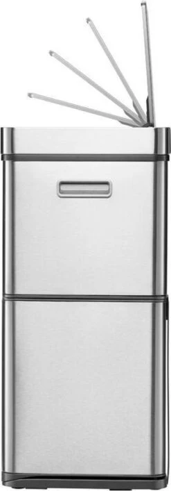 EKO Mirage Plus Sensor Afvalscheider Prullenbak - 30 + 15 + 15 L - Mat RVS -Huishoudelijke Schoonmaak 419x1200 1