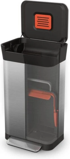 Joseph Joseph Intelligent Waste Prullenbak Titan Slim - RVS - 30 L - Zilver 26 Joseph Joseph Intelligent Waste Prullenbak Titan Slim - RVS - 30 L - Zilver -Huishoudelijke Schoonmaak 531x1200 4