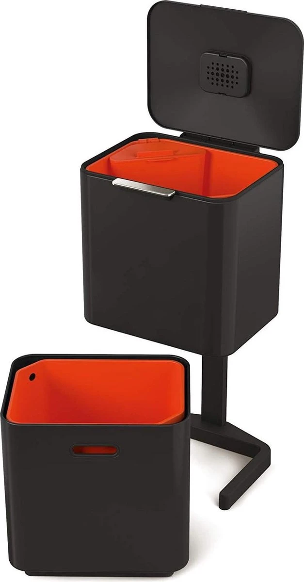 Joseph Joseph Intelligent Waste Prullenbak Totem Max - 60 L - Zwart 6 Joseph Joseph Intelligent Waste Prullenbak Totem Max - 60 L - Zwart - Afbeelding 4
