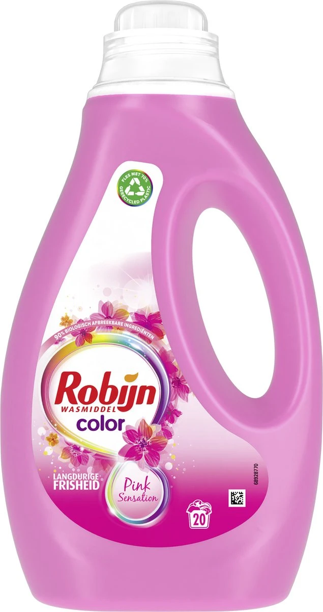 Robijn Color Pink Sensation Vloeibaar Wasmiddel 20 Wasbeurten 4 Robijn Color Pink Sensation Vloeibaar Wasmiddel 20 Wasbeurten - Afbeelding 2