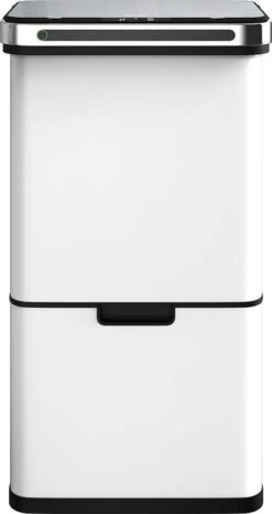 Homra DEXER Afvalscheiding Prullenbak - 4 Vakken - 60 Liter (2×18L + 2×12L) - Recycle Sensor Prullenbak - RVS Afvalemmer - Afvalscheidingsprullenbak - Design Keuken Afvalemmer - Automatische Lucht- En Bacterie Filter - Soft Close Deksel – Kleur Wit -Huishoudelijke Schoonmaak 636x1200 3