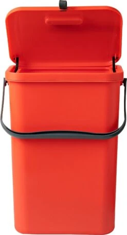 Homra Wall-up Prullenbak | Inbouwprullenbak Ophangbaar Met Plakstrip | GFT Vuilbak | Werkblak Afvalbak | Draagbare Vuilnisemmer | 12L Inhoud | Rood -Huishoudelijke Schoonmaak 648x1200 2