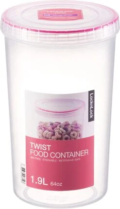 Lock&Lock Beschuitbus - Bewaardoos Voor Beschuit - Rijstwafel Bewaarbus - Voorraadbussen - Set Van 2 Stuks - 1,9 Liter - Transparant -Huishoudelijke Schoonmaak 690x1200 2