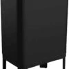 Loftey Sensor Prullenbak 60 Liter – Touch Free Afvalbak - Afvalemmer - Afvalscheiding 2x30L - Keuken - Zwart/RVS -Huishoudelijke Schoonmaak 695x1200 1
