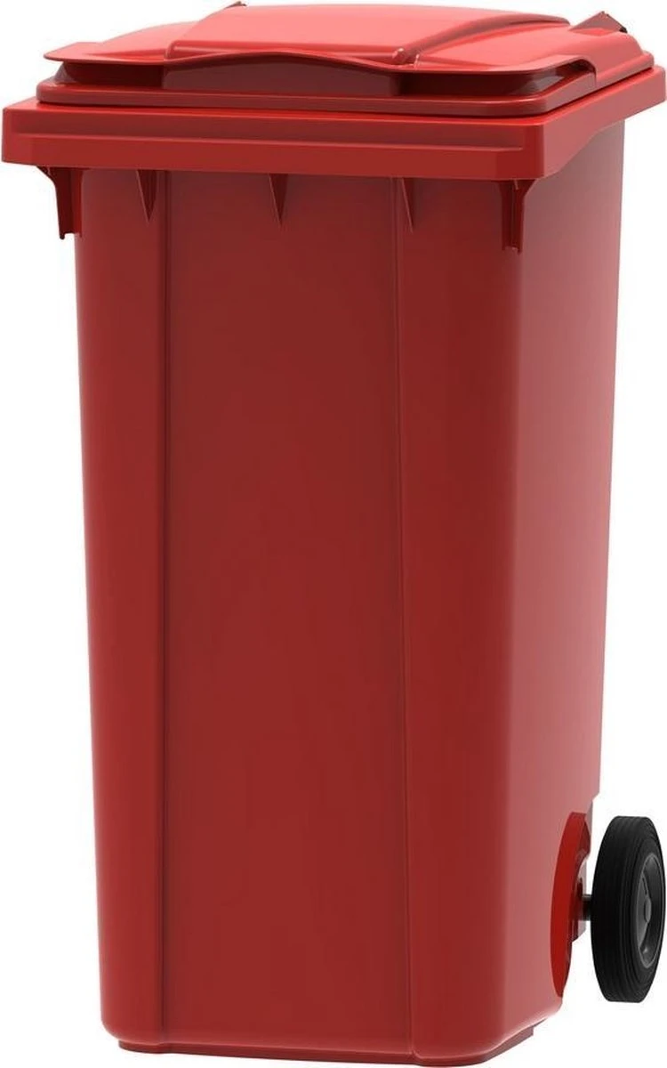 Kunststof Kliko Afval Rolcontainer Mini Container - 240 Liter - Rood 3 Kunststof Kliko Afval Rolcontainer Mini Container - 240 Liter - Rood