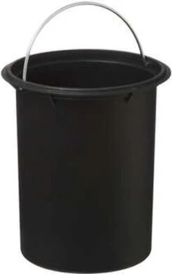 Prullenbak/pedaalemmer Donkergrijs Metaal 3 Liter - 17 X 24 Cm - Voor Badkamer En Toilet -Huishoudelijke Schoonmaak 753x1200 4