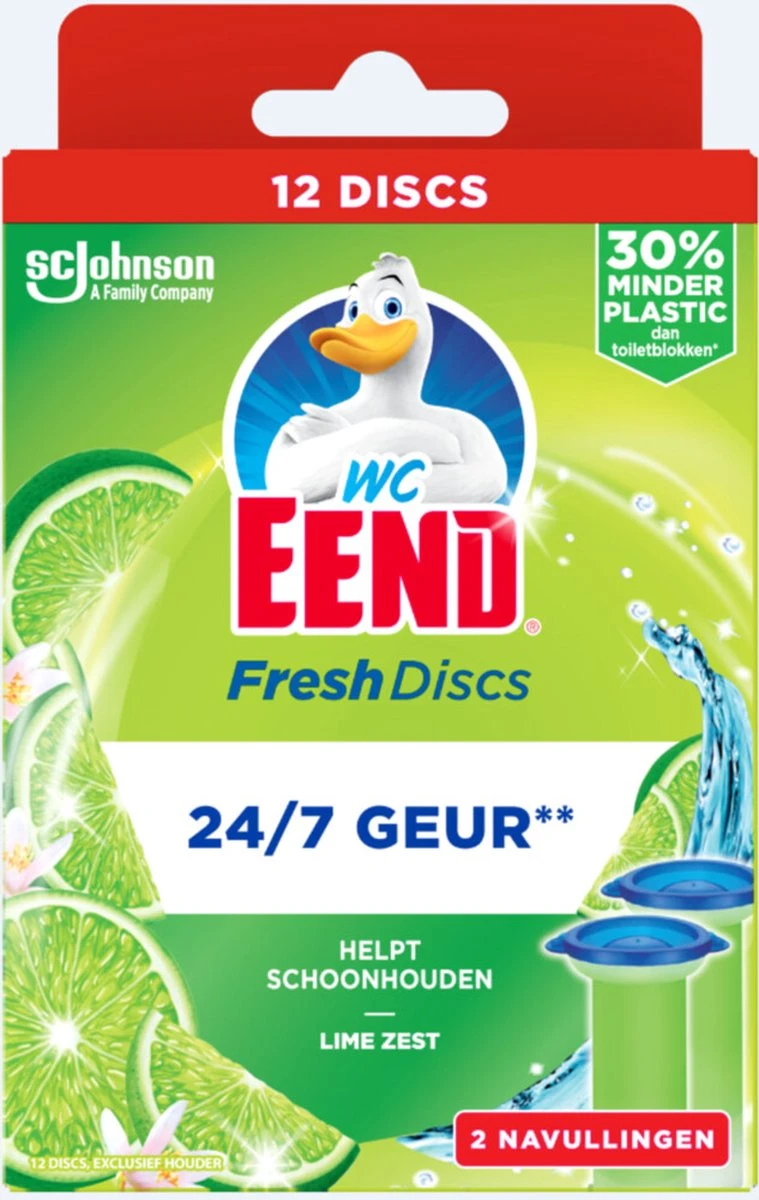 WC Eend Fresh Discs Navul Duo Lime 72 Ml 3 WC Eend Fresh Discs Navul Duo Lime 72 Ml