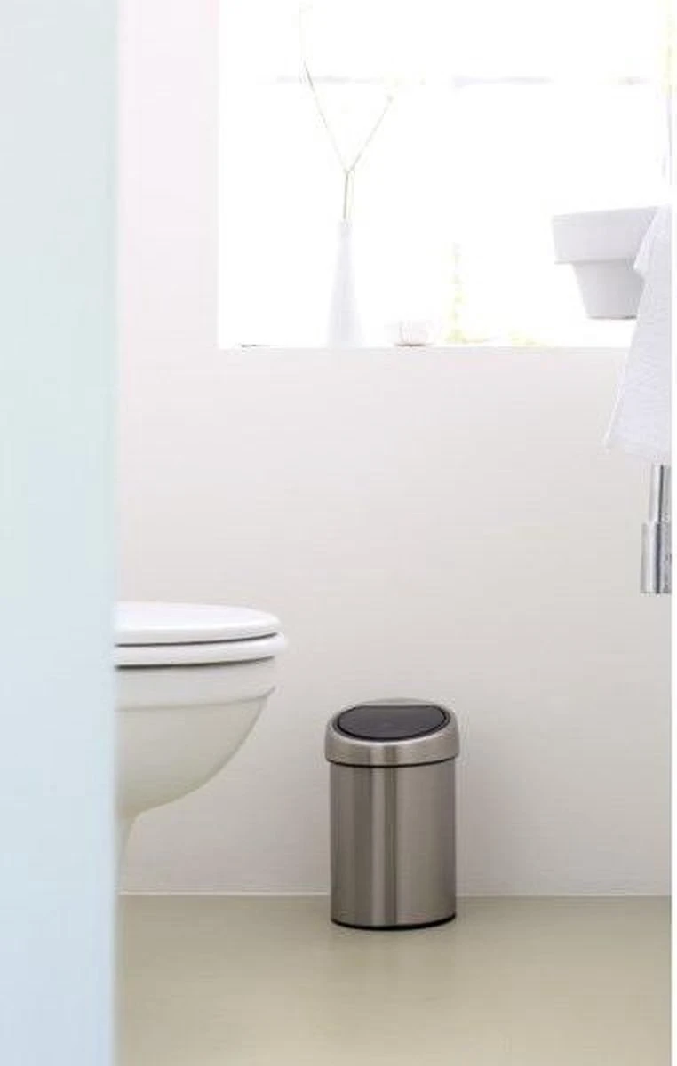 Brabantia Touch Bin Prullenbak - 3 L - Matt Steel 14 Brabantia Touch Bin Prullenbak - 3 L - Matt Steel - Afbeelding 12