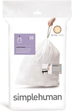 Simplehuman Code Q Afvalzakken - 50 L - 20 Stuks -Huishoudelijke Schoonmaak 776x1200 4