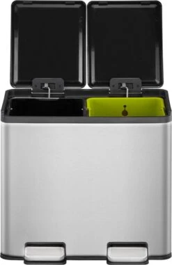 EKO Essential Splitted Prullenbak - 2x 10 L - Mat RVS