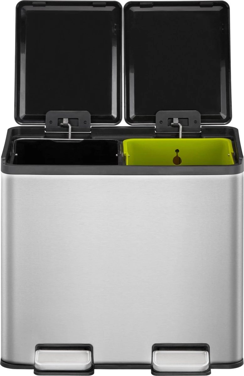 EKO Essential Splitted Prullenbak - 2x 10 L - Mat RVS 3 EKO Essential Splitted Prullenbak - 2x 10 L - Mat RVS