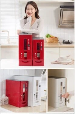 Merkloos TDR-Japans Rijst/Granen Container/Dispenser/ Opbergdoos - 6KG Inhoud - Wit -Huishoudelijke Schoonmaak 787x1200 2