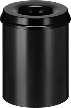 V-part Vlamdovende Prullenbak/papierbak - 15L - Zwart