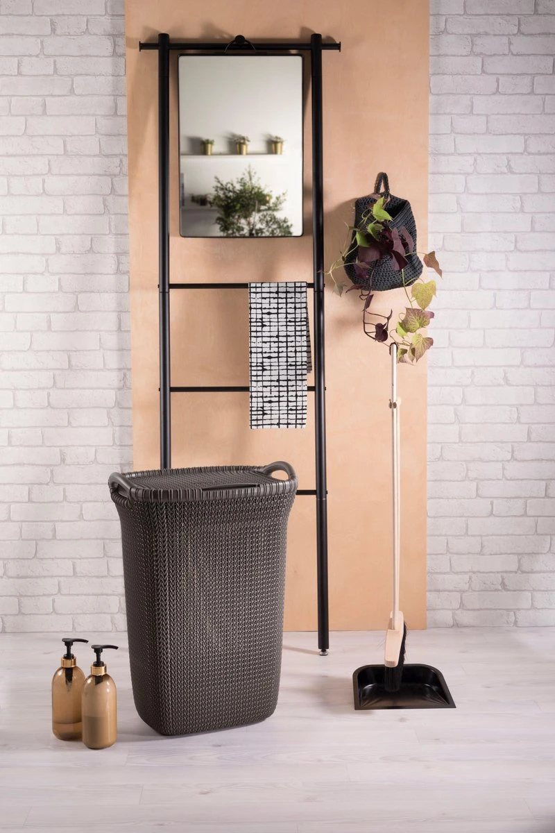 Curver Knit Wasmand Met Deksel - 57L - Bruin 7 Curver Knit Wasmand Met Deksel - 57L - Bruin - Afbeelding 5