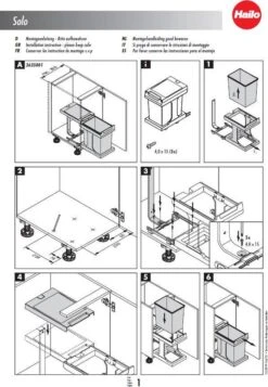 Hailo AS Solo - Prullenbak - 20 Liter Inhoud - Met Pull-out Systeem - Donkergrijs -Huishoudelijke Schoonmaak 830x1200 5