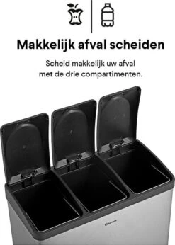 Homra STEPHS Afvalscheiding Prullenbak Met 3 Vakken - 3 X 15L Inhoud - Trio Pedaalemmer - 45 Liter - Vingerafdrukvrij - Vuilafstotend - Anti-slip - Hoogwaardig RVS - Duurzaam ABS Kunststof - RVS - Hygiënisch Recyclen - Afvalscheidingsprullenbak 37 Homra STEPHS Afvalscheiding Prullenbak Met 3 Vakken - 3 X 15L Inhoud - Trio Pedaalemmer - 45 Liter - Vingerafdrukvrij - Vuilafstotend - Anti-slip - Hoogwaardig RVS - Duurzaam ABS Kunststof - RVS - Hygiënisch Recyclen - Afvalscheidingsprullenbak -Huishoudelijke Schoonmaak 856x1200 6
