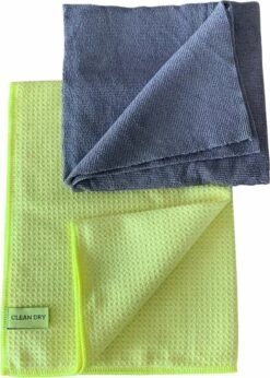 Merkloos Ramenset Raamdoeken Microvezel Glasdoeken Droogdoek Ramen Clean Dry Geel/Grijs -Huishoudelijke Schoonmaak 857x1200 2