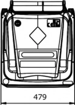 Merkloos Kliko Kunststof Afval Rolcontainer Mini Container - 120 L - Blauw -Huishoudelijke Schoonmaak 867x1200 8