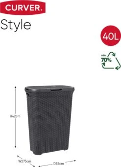 Curver Style Wasmand Met Deksel - 40L - Antraciet 12 Curver Style Wasmand Met Deksel - 40L - Antraciet -Huishoudelijke Schoonmaak 875x1200 4