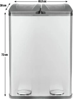 Vuilnisbak 2in1 Recycleer Vuilnisemmer 2x 30L 60 Liter 2 Compartment Pedaalemmer 13 Vuilnisbak 2in1 Recycleer Vuilnisemmer 2x 30L 60 Liter 2 Compartment Pedaalemmer -Huishoudelijke Schoonmaak 886x1200 2
