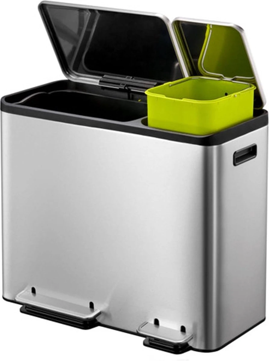 EKO EcoCasa Recycle Prullenbak - 30 + 15 L - Mat RVS 14 EKO EcoCasa Recycle Prullenbak - 30 + 15 L - Mat RVS - Afbeelding 12