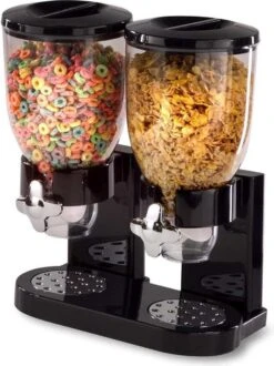 MikaMax Cornflakes Dispenser - Voorraadbus - Cornflakes Voorraadpot - Ontbijt Granendispenser - Zwart - 2 X 500 Gram -Huishoudelijke Schoonmaak 899x1200 27