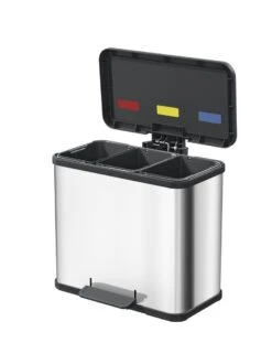 Hailo Öko Trio Plus Prullenbak - 3 X 9L - Zilver -Huishoudelijke Schoonmaak 899x1200 28