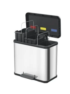 Hailo Öko Trio Plus Prullenbak - 3 X 9L - Zilver -Huishoudelijke Schoonmaak 899x1200 29