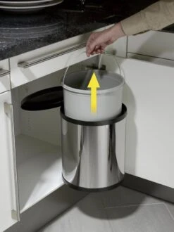 Hailo Compact-Box M Prullenbak - 15 L - Inbouwprullenbak - RVS -Huishoudelijke Schoonmaak 899x1200 33