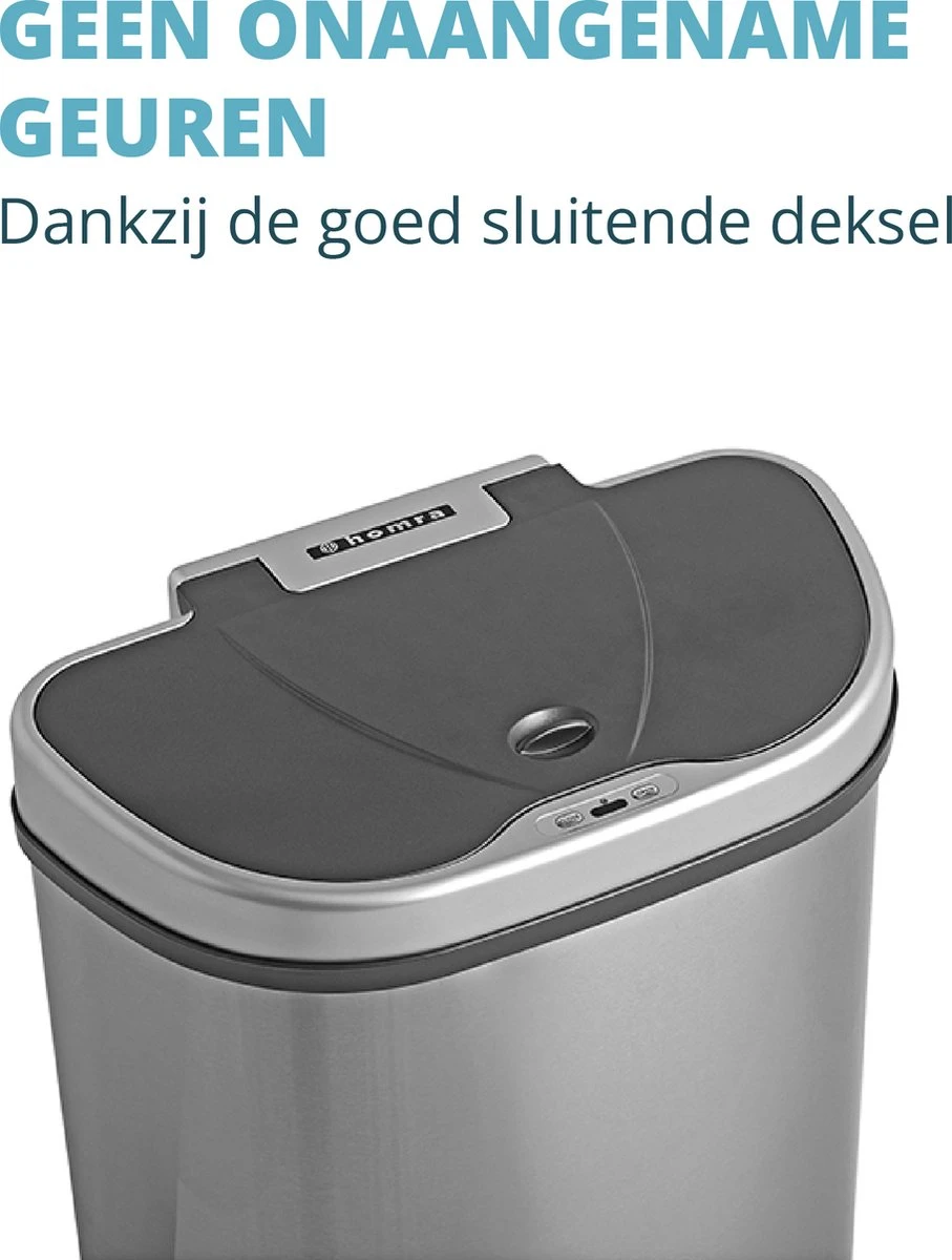 Afvalscheiding Sensor Prullenbak RVS 70 Liter - 2 Vakken - 2x35L - Zilver - Recycle Afvalemmer Homra QUBIX - Automatische Softclose Deksel - Hygiënische Design Vuilnisbak - Sensorbediening - Vingerafdrukvrij - Vuilafstotend - Keuken & Kantoor Vuilbak 12 Afvalscheiding Sensor Prullenbak RVS 70 Liter - 2 Vakken - 2x35L - Zilver - Recycle Afvalemmer Homra QUBIX - Automatische Softclose Deksel - Hygiënische Design Vuilnisbak - Sensorbediening - Vingerafdrukvrij - Vuilafstotend - Keuken & Kantoor Vuilbak - Afbeelding 10