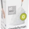 Simplehuman Pocket Liner (G) Afvalzak - 30 L - 3x20 Stuks - Wit