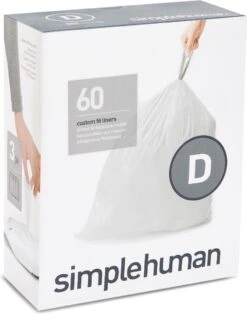 Simplehuman Afvalzakken Code D - 20 Liter - 60 Stuks