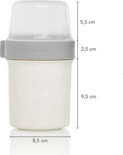 Lock&Lock Yoghurtbeker - Yoghurt Beker To Go - Muesli Beker To Go - Lunchpot - Lunchbeker - Medium - 560 Ml + 310 Ml - Wit -Huishoudelijke Schoonmaak 952x1200 4