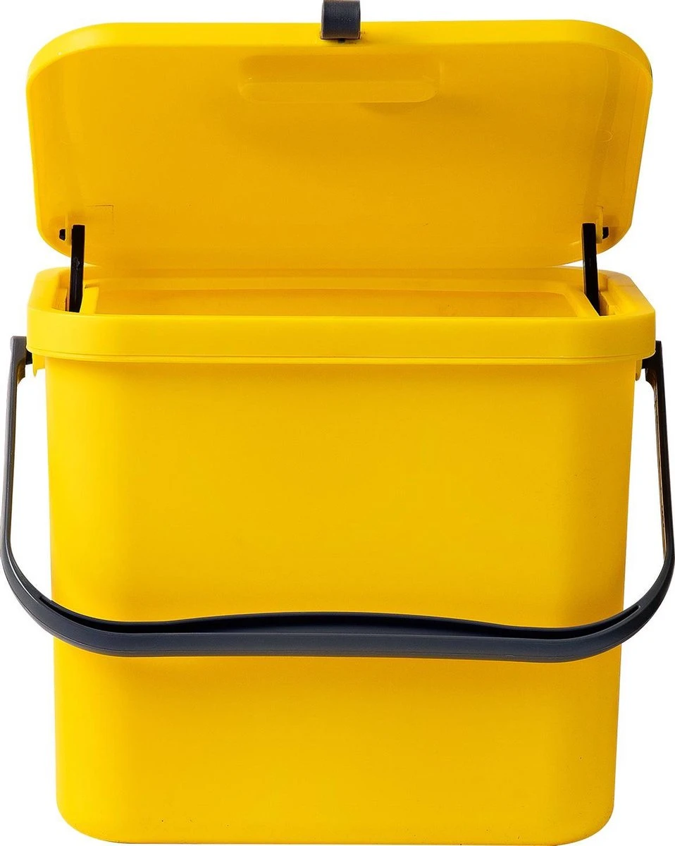 Homra Wall-up Prullenbak | Inbouwprullenbak Ophangbaar Met Plakstrip | GFT Vuilbak | Werkblak Afvalbak | Draagbare Vuilnisemmer | 8L Inhoud | Geel 13 Homra Wall-up Prullenbak | Inbouwprullenbak Ophangbaar Met Plakstrip | GFT Vuilbak | Werkblak Afvalbak | Draagbare Vuilnisemmer | 8L Inhoud | Geel - Afbeelding 11