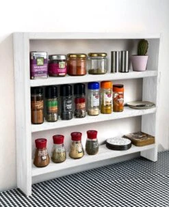 Beckenbau - Kruidenrek Staand - Kruidenrek - Keuken Organizers - Massief Hout - 58x53