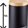 OMID HOME® - Bamboe Pedaalemmer - 12liter - Afvalemmer Badkamer - Afvalbak Toilet - Softclose - Zwart 2 OMID HOME® - Bamboe Pedaalemmer - 12liter - Afvalemmer Badkamer - Afvalbak Toilet - Softclose - Zwart -Huishoudelijke Schoonmaak 979x1200 3