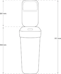 Curver Ready To Collect Prullenbak 30L - Blauw/Lichtgrijs -Huishoudelijke Schoonmaak 991x1200 3